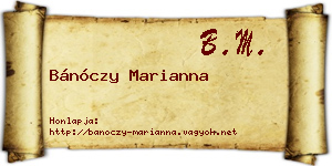 Bánóczy Marianna névjegykártya