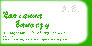 marianna banoczy business card